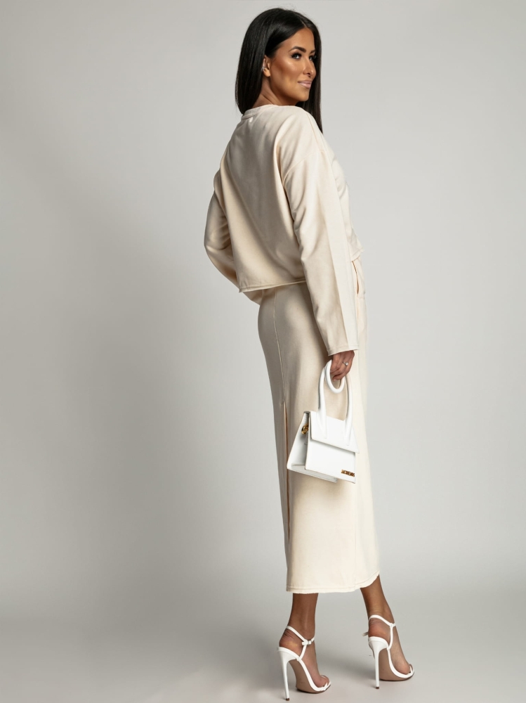 Bluza dresowa beżowa PREMIUM