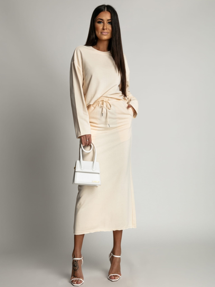 Spódnica dresowa beżowa PREMIUM