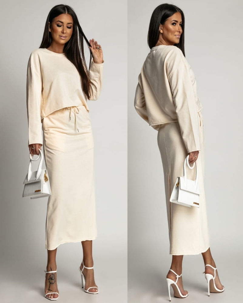 Spódnica dresowa beżowa PREMIUM