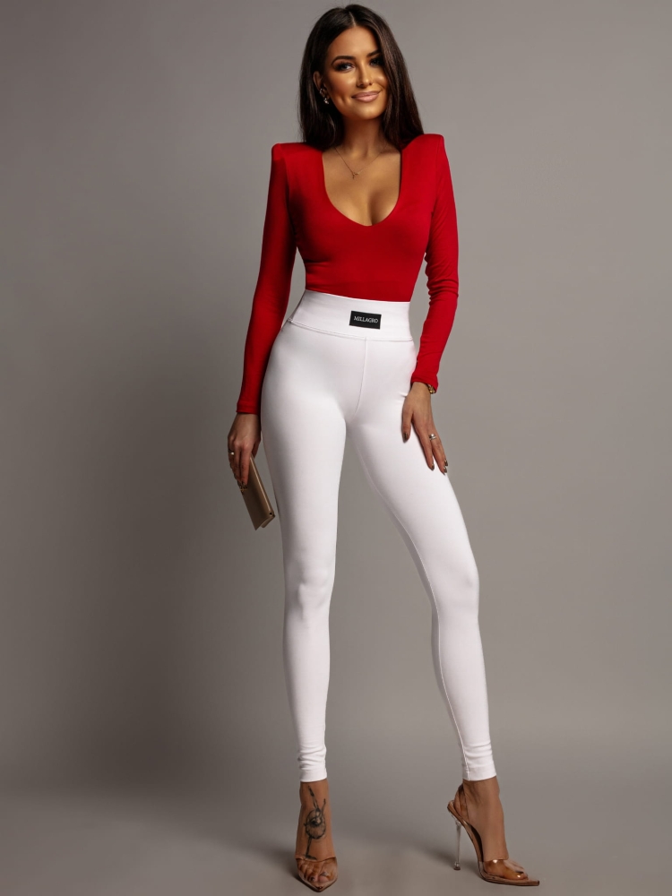 Leginsy białe Polska produkcja PREMIUM