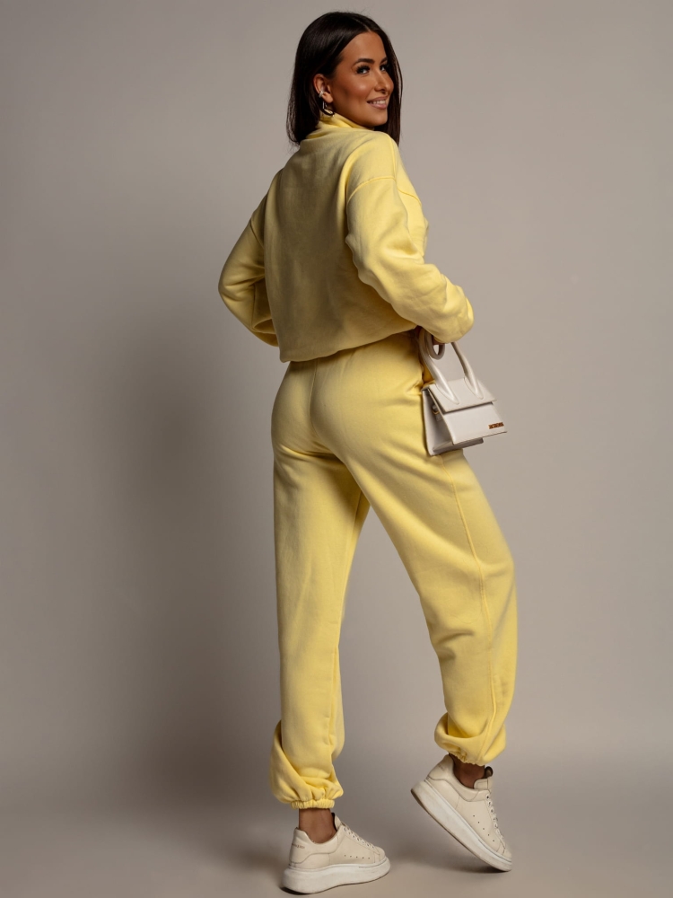 Komplet dresowy bluza spodnie żółty PREMIUM Polska Produkcja