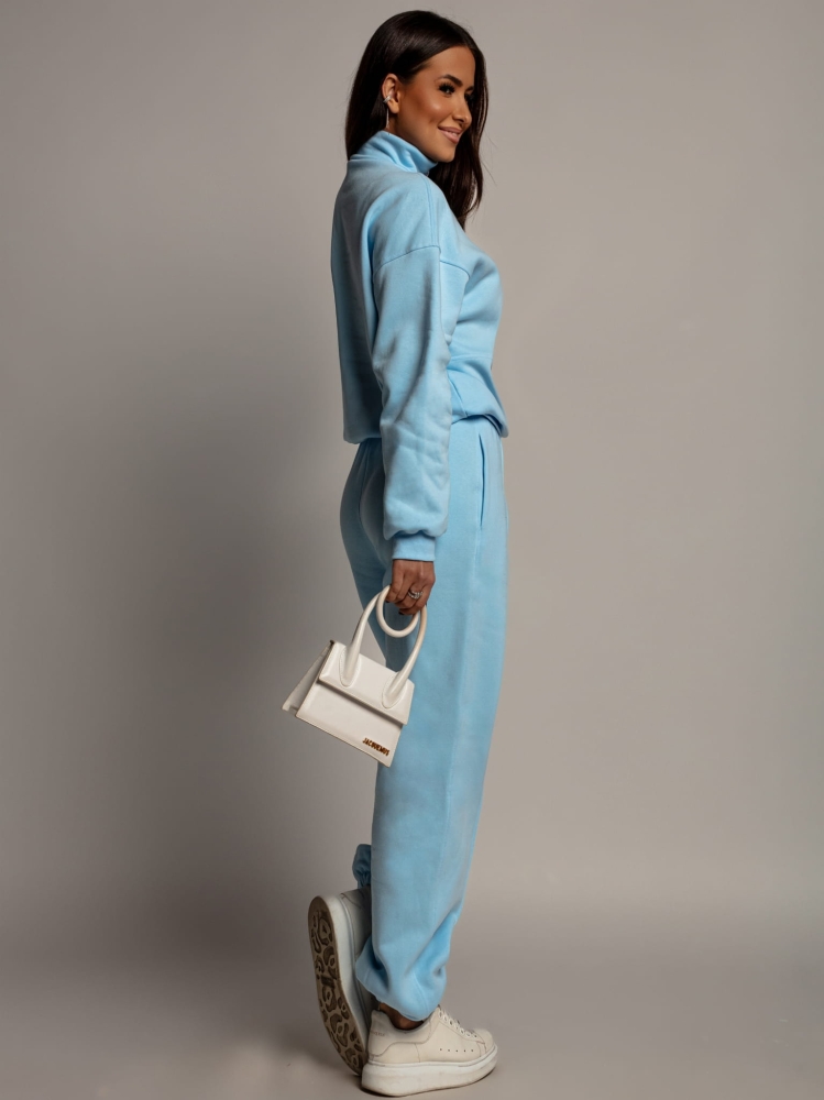 Komplet dresowy bluza spodnie niebieski PREMIUM Polska Produkcja