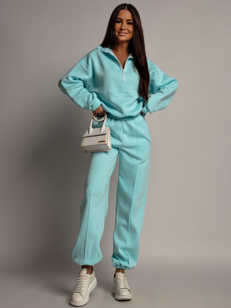 Komplet dresowy bluza spodnie turkusowy PREMIUM Polska Produkcja