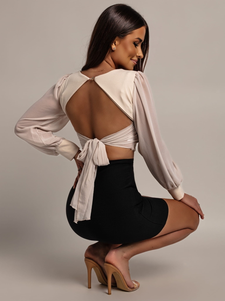 Spódniczka bandażowa klasyczna mini czarna PREMIUM