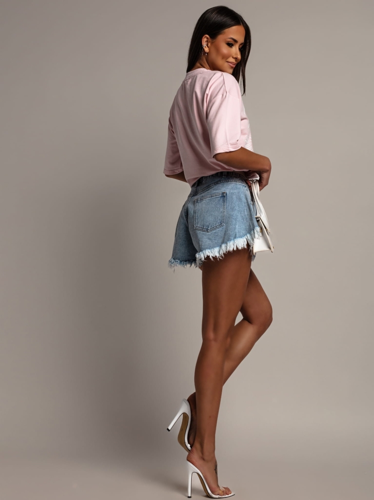 T-shirt custom american pudrowy róż PREMIUM Polska produkcja