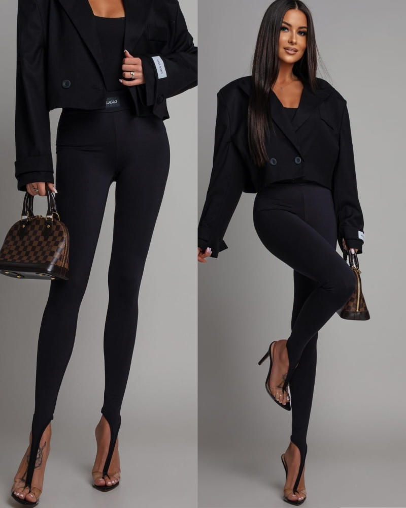 Leginsy czarne na palec Polska produkcja PREMIUM