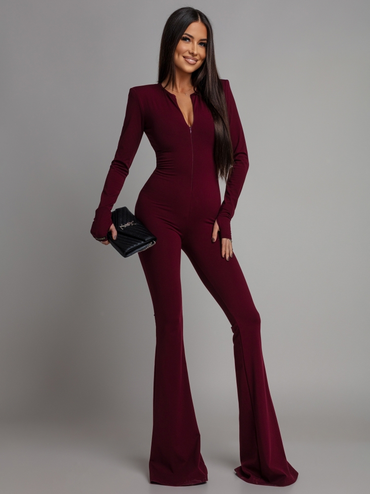 Kombinezon klasyczny modelujący bordowy PREMIUM Polska produkcja