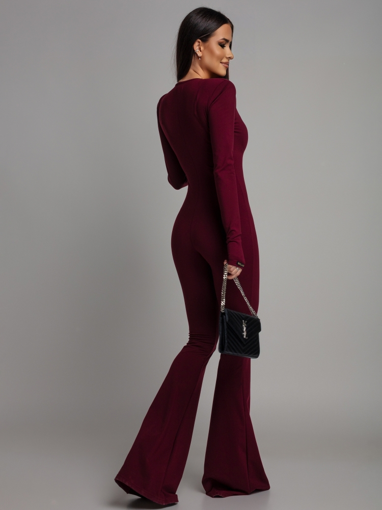 Kombinezon klasyczny modelujący bordowy PREMIUM Polska produkcja