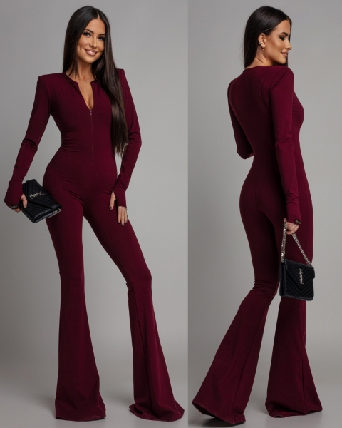 Kombinezon klasyczny modelujący bordowy PREMIUM Polska produkcja