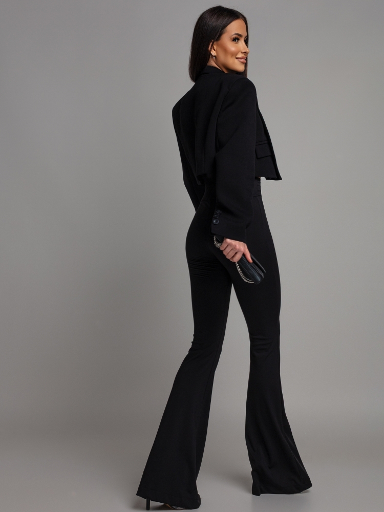 Leginsy z rozcięciem na dole czarne Polska produkcja PREMIUM