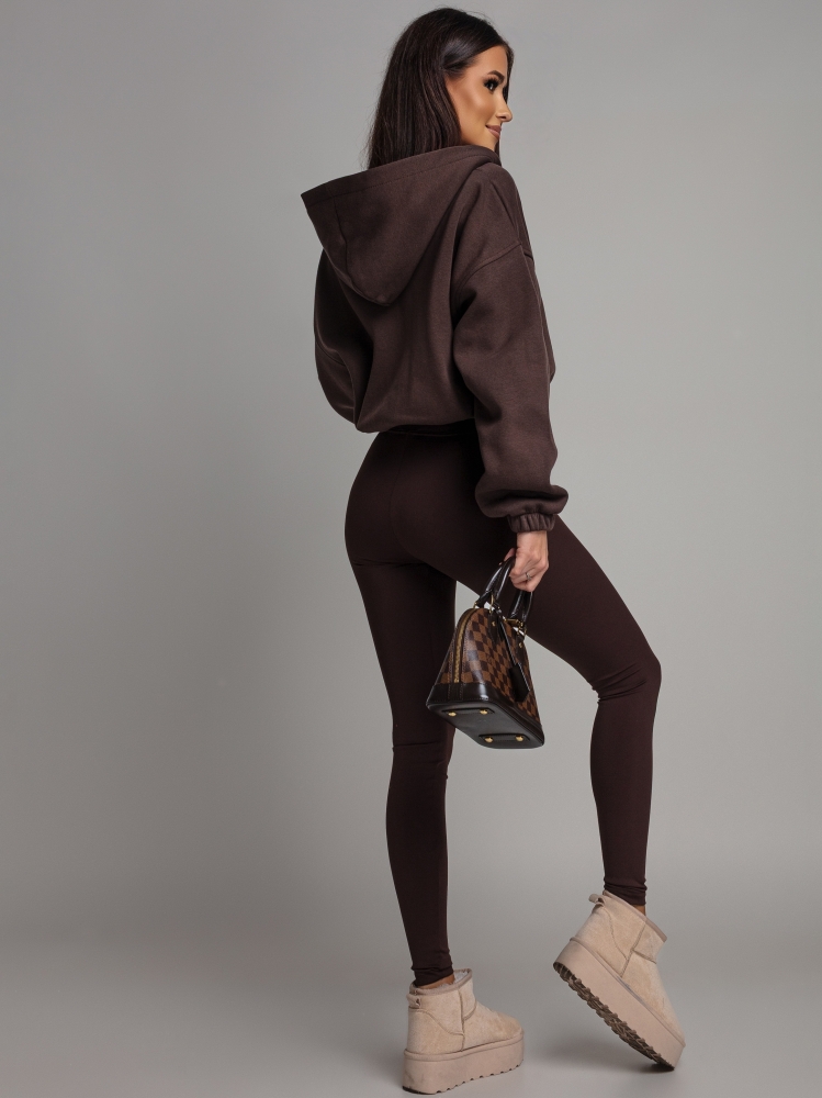 Bluza krótka zapinana czekoladowa PREMIUM Polska Produkcja