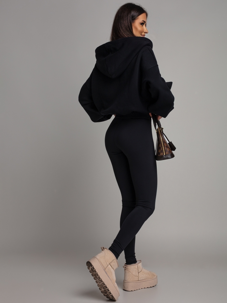 Bluza krótka zapinana czarna PREMIUM Polska Produkcja