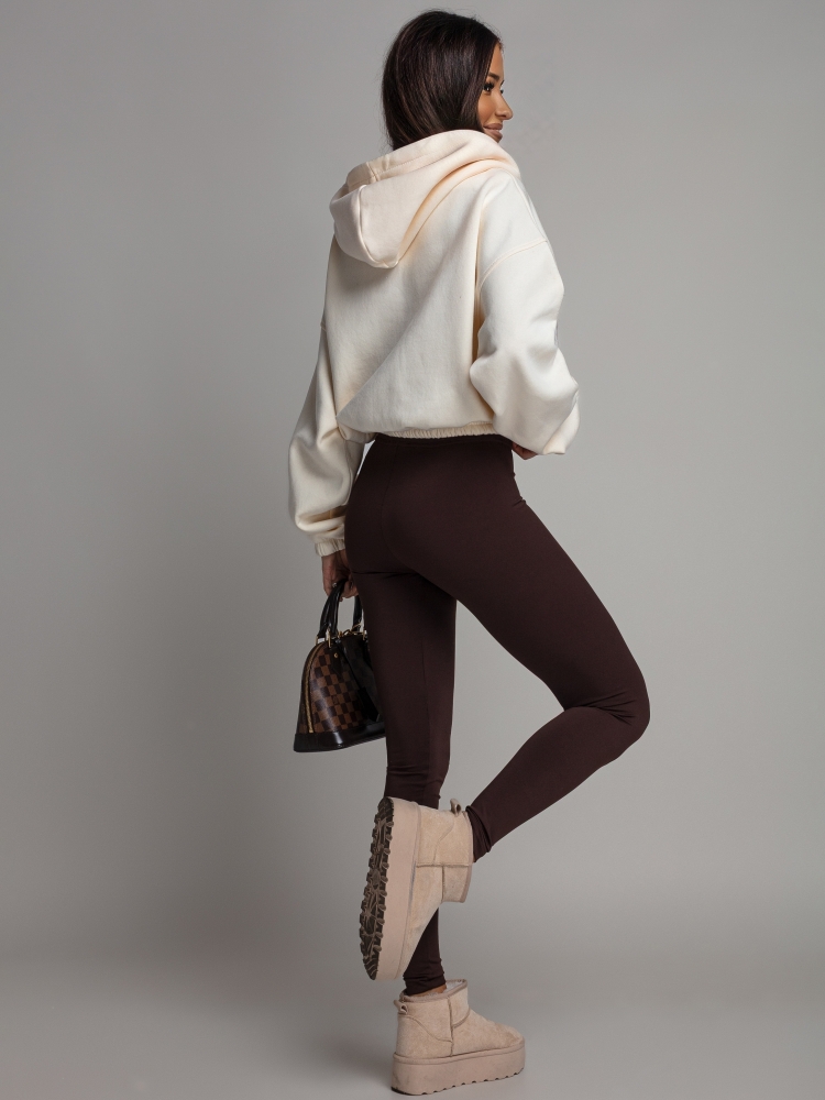 Bluza krótka zapinana kremowa PREMIUM Polska Produkcja