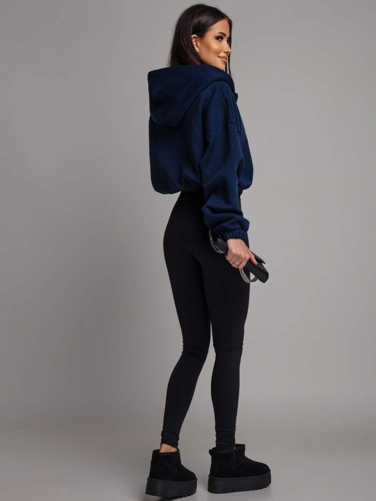 Bluza krótka zapinana granatowa PREMIUM Polska Produkcja