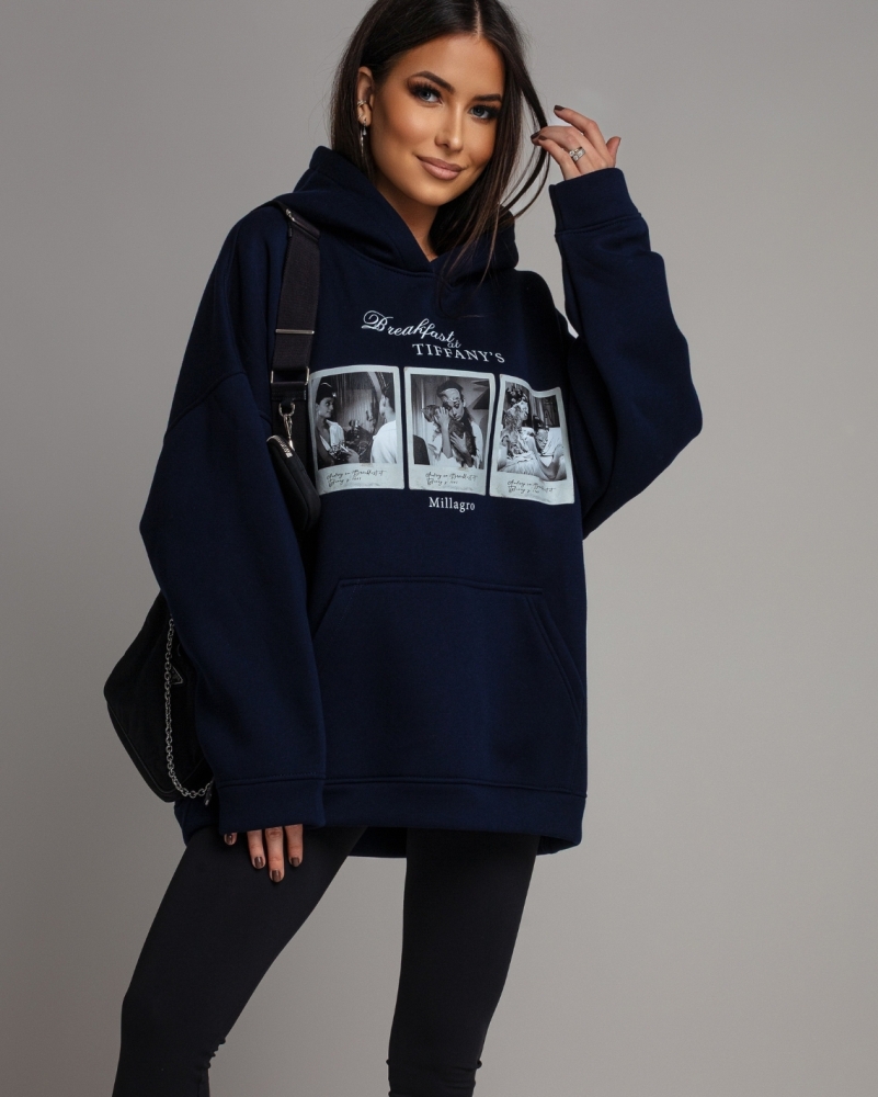 Bluza oversize granatowa Tiffany's PREMIUM Polska Produkcja