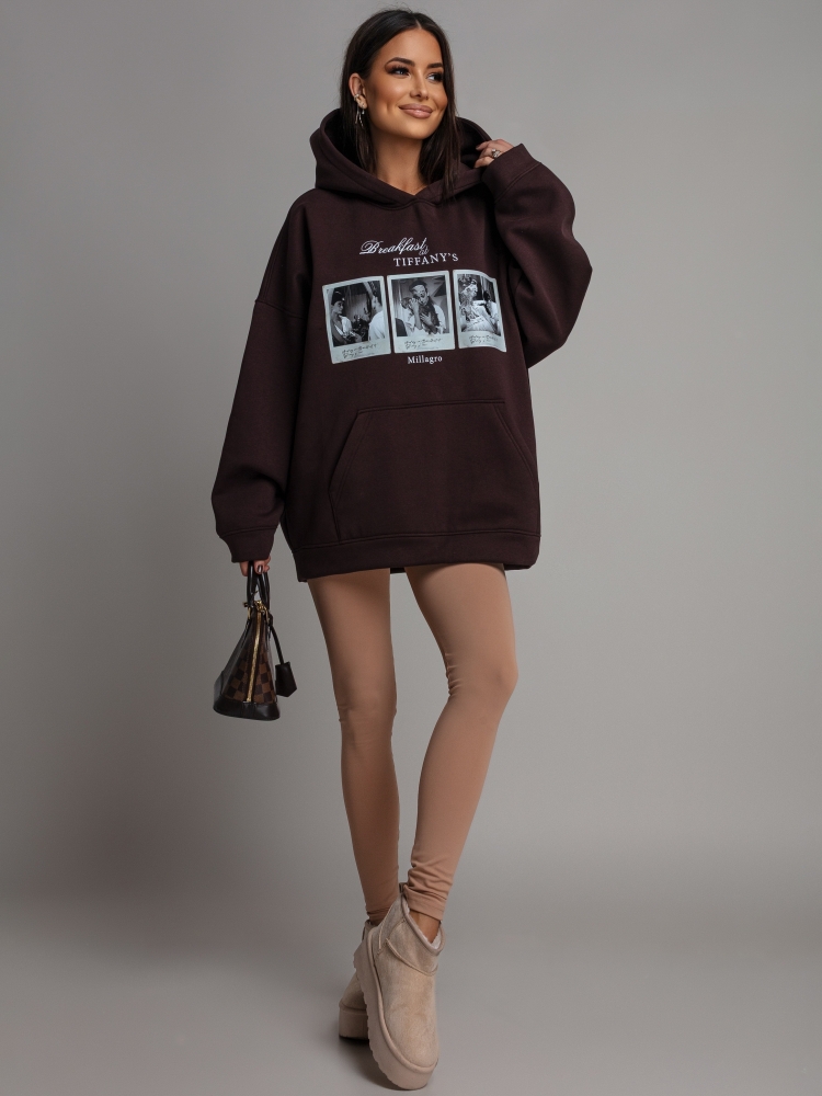 Bluza oversize czekoladowa Tiffany's PREMIUM Polska Produkcja