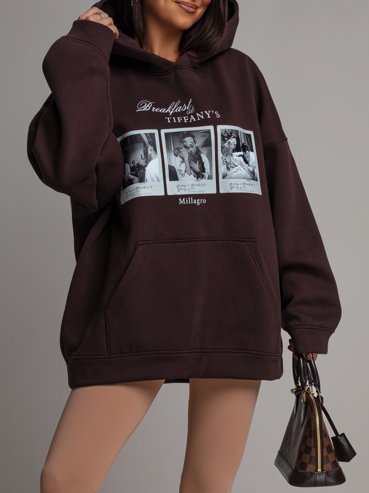 Bluza oversize czekoladowa Tiffany's PREMIUM Polska Produkcja