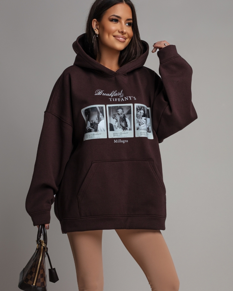 Bluza oversize czekoladowa Tiffany's PREMIUM Polska Produkcja
