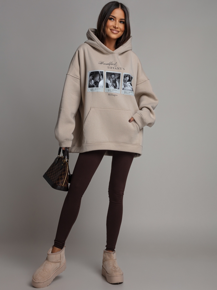 Bluza oversize beżowa Tiffany's PREMIUM Polska Produkcja