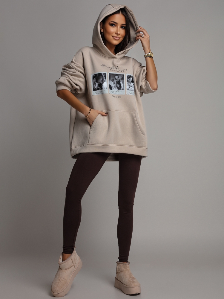 Bluza oversize beżowa Tiffany's PREMIUM Polska Produkcja