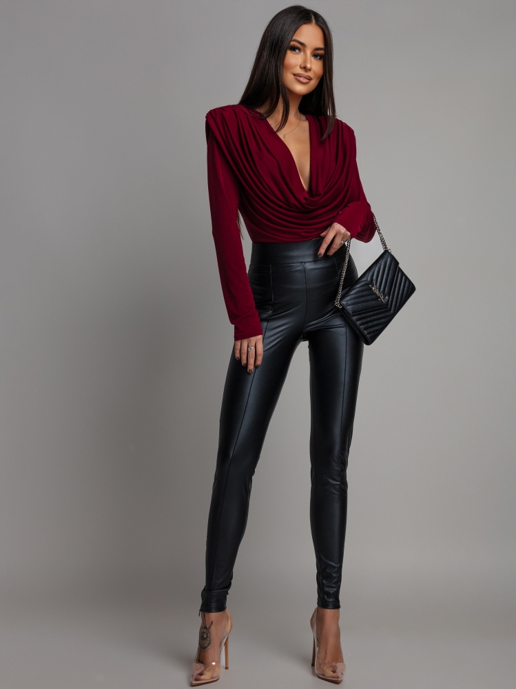 Legginsy woskowane czarne Polska produkcja PREMIUM