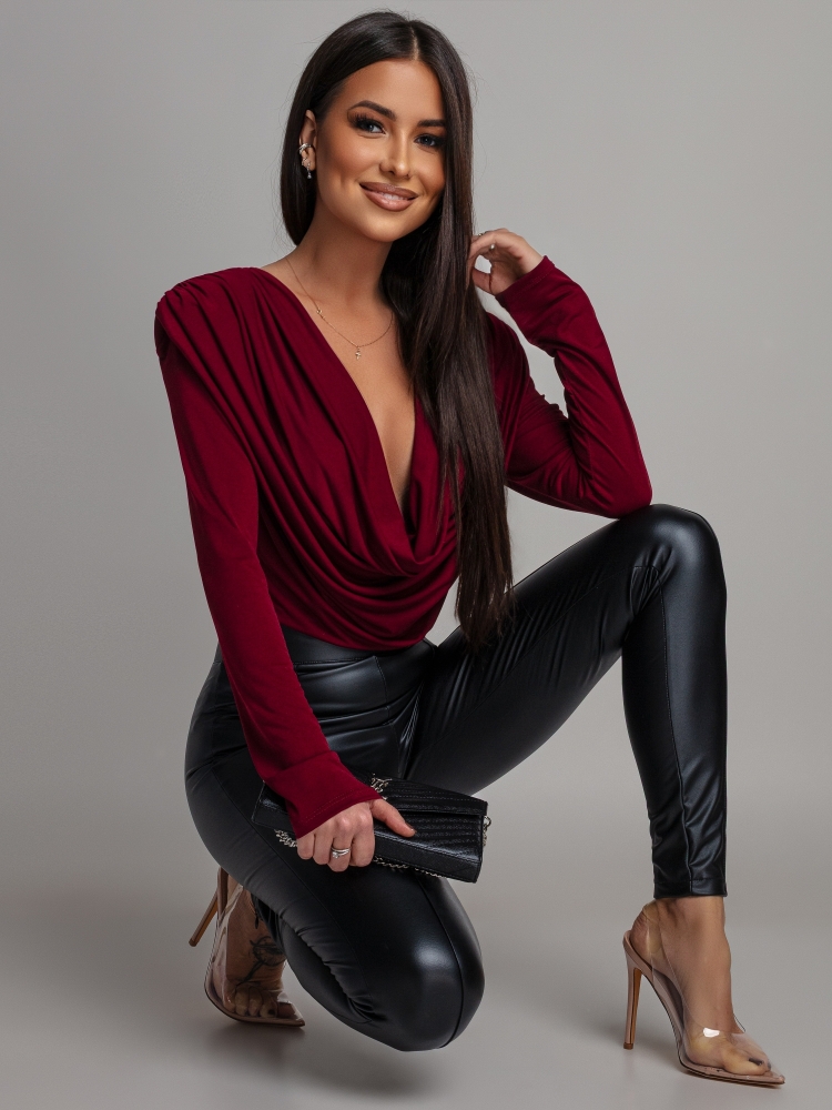 Legginsy woskowane czarne Polska produkcja PREMIUM