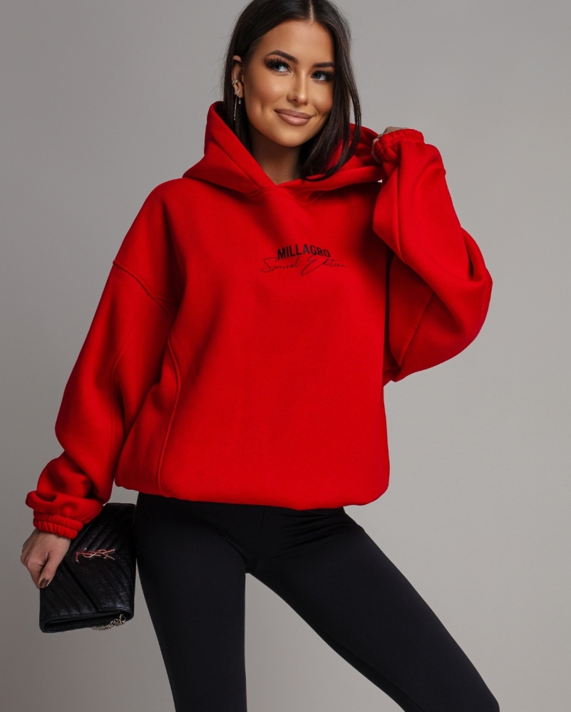 Bluza oversize special edition czerwona PREMIUM Polska Produkcja