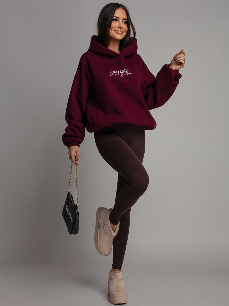 Bluza oversize special edition bordowa PREMIUM Polska Produkcja
