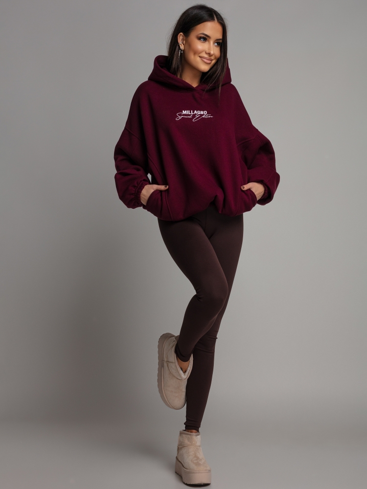 Bluza oversize special edition bordowa PREMIUM Polska Produkcja