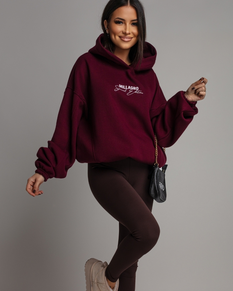 Bluza oversize special edition bordowa PREMIUM Polska Produkcja