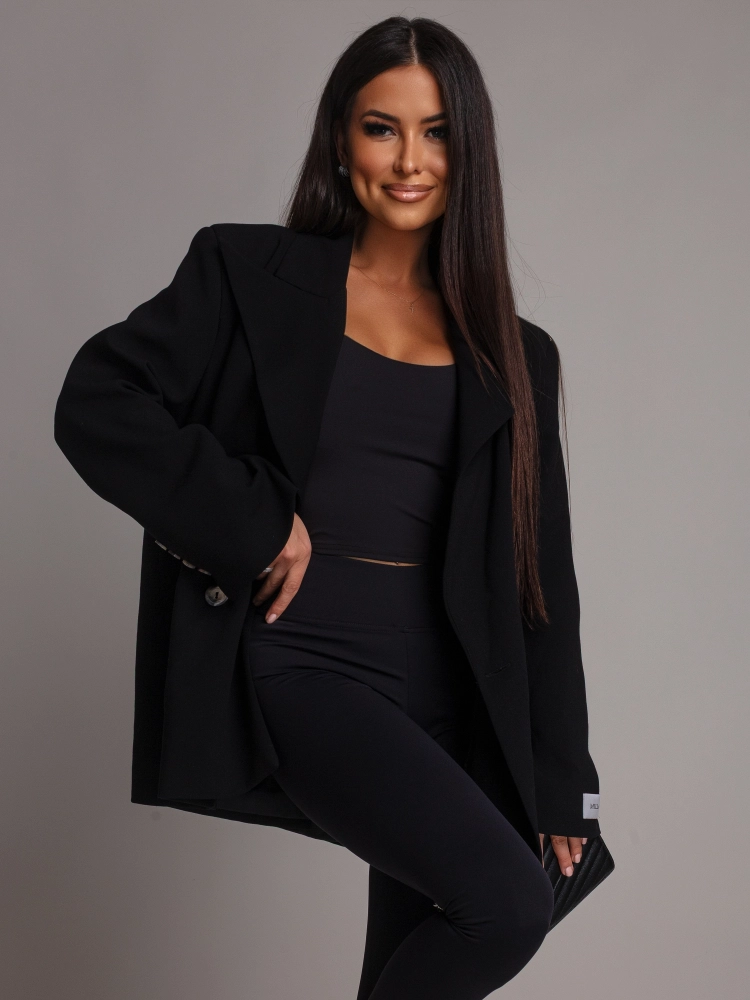 Marynarka oversize czarna PREMIUM Polska produkcja