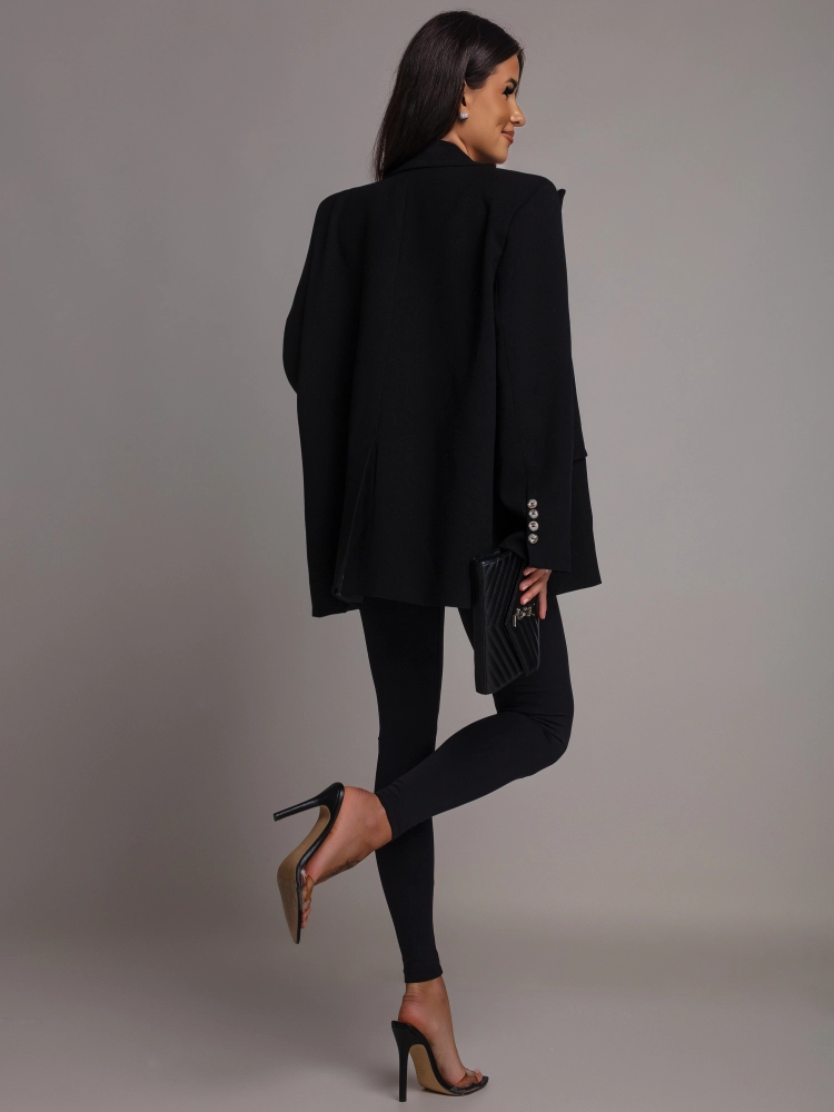 Marynarka oversize czarna PREMIUM Polska produkcja